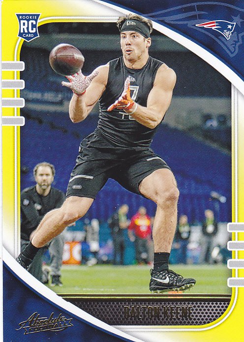 Dalton Keene #122 - Patriots 2020 Panini Yellow Rookie Football Trading Card