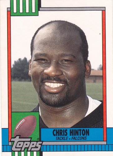 Chris Hinton #8T - Falcons 1990 Topps Football Trading Card