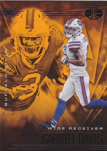 Gabriel Davis #43 - Bills 2020 Orange Panini illusions Rookie Football Trading Card