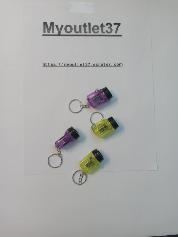 Yellow Flashlight - Fun Size Mini Key Chain - Brand New