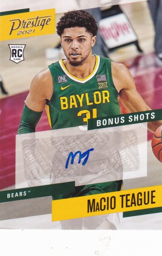 Macio Teague #PBMCT - Bears 2021 Panini Autograph Rookie Basketball Trading Card