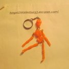 Orange Skeleton - Key Chain - Brand New