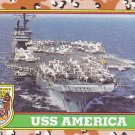 USS America #57 - Topps Desert Storm 1991 Trading Card