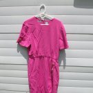 Liz Claiborne - Short Sleeve Pink with Buttons Dress - Size L
