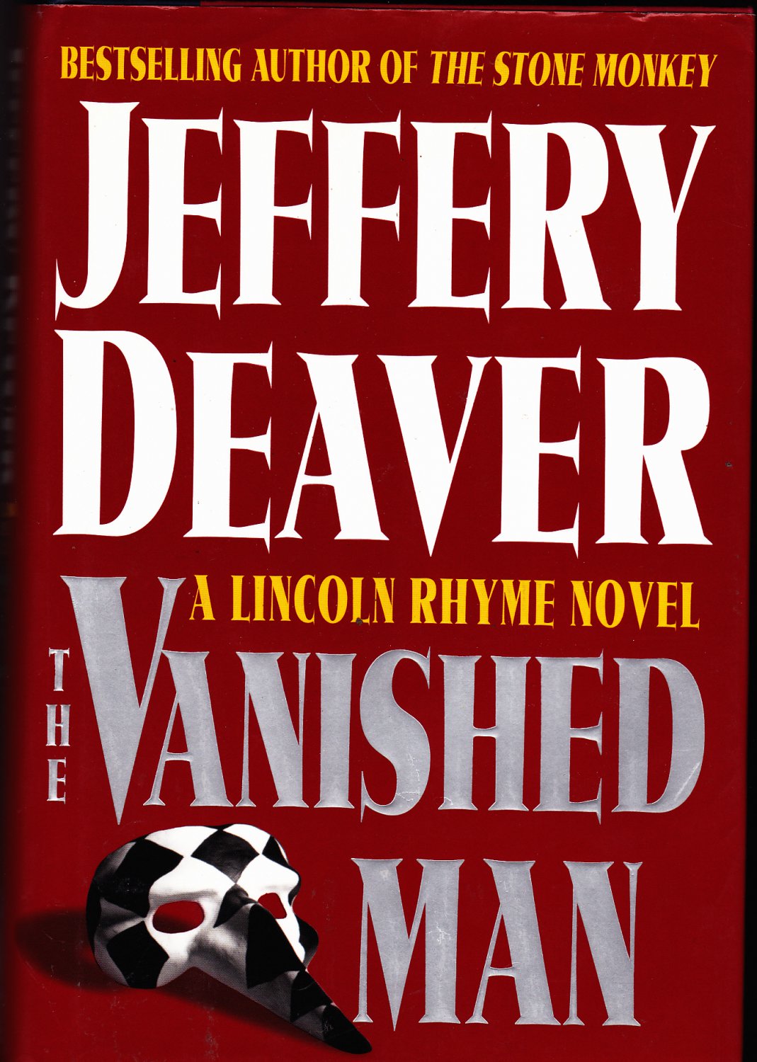 The Vanished Man (Lincoln) by Jeffery Deaver 2003 Hardcover Book - Very Good