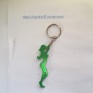 Green Woman Silhouette Metal Keychain - Key Chain - Brand New