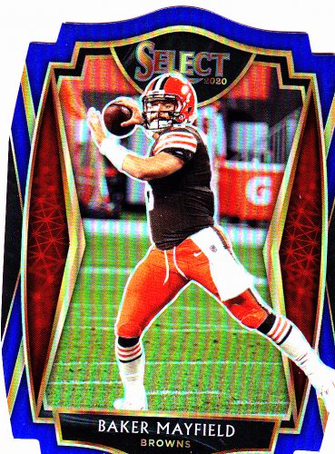 Baker Mayfield #123 - Browns 2020 Panini Blue Prizm Die Cut Football Trading Card