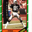 Dokie Williams #63 - Raiders 1986 Topps Football Trading Card