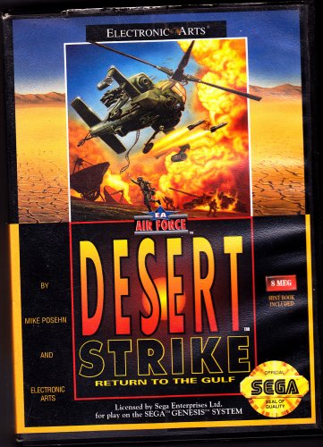 Desert Strike - Return to the Gulf Sega Genesis 1992 Video Game - Very Good - COMPLETE