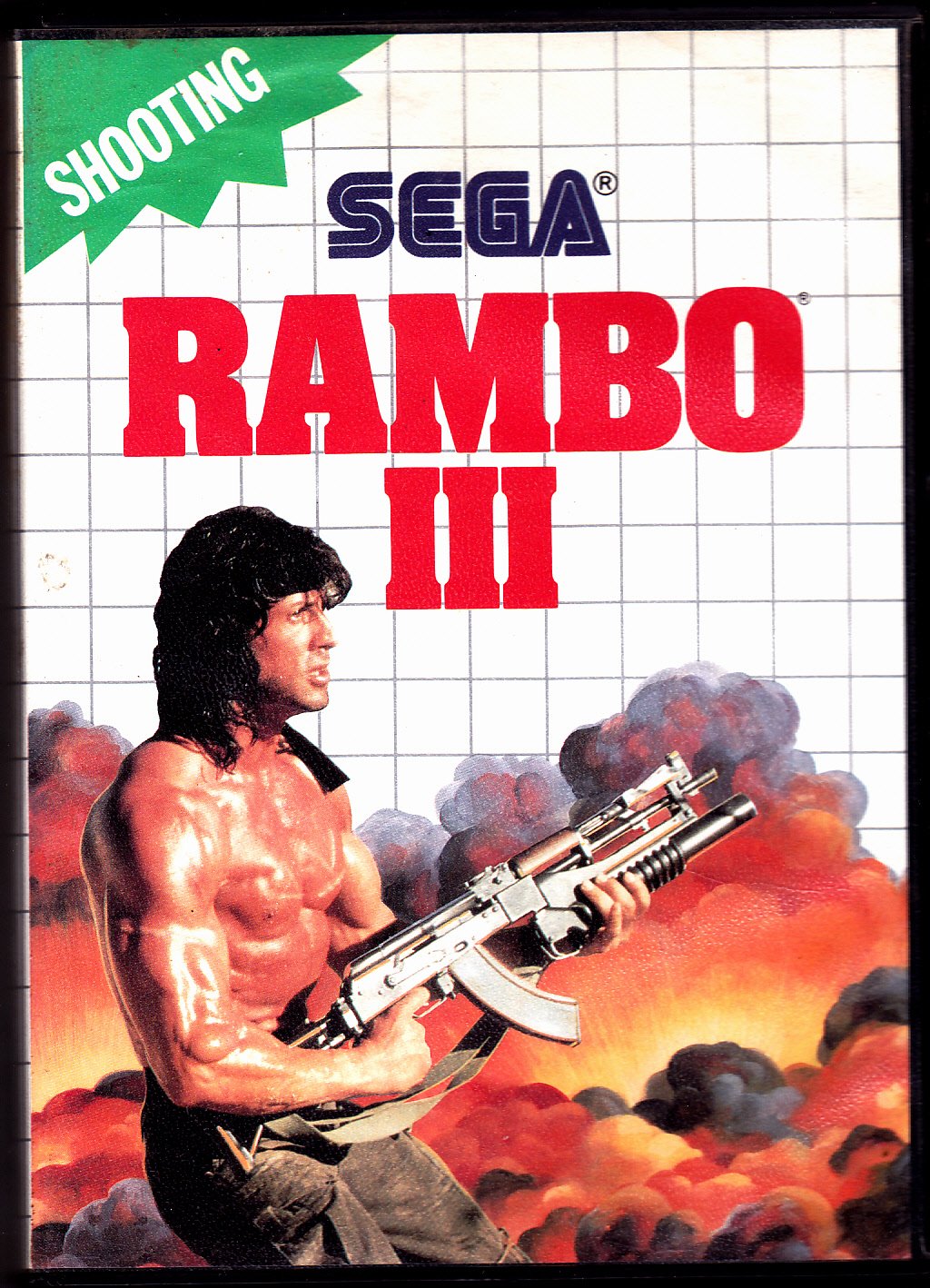 Rambo III - Sega Master System 1988 Video Game - Complete - Very Good