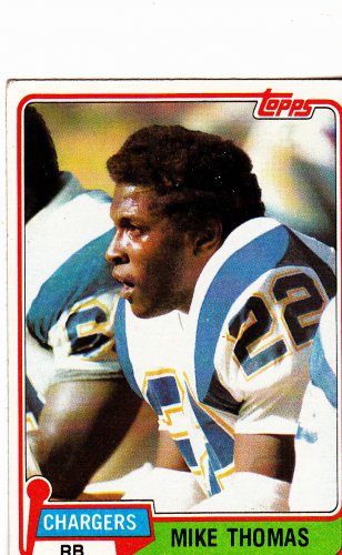 Mike Thomas #172 - Chargers 1981 Topps Football Trading Card