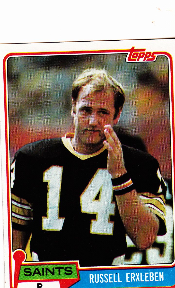 Russell Erxleben #184 - Saints 1981 Topps Football Trading Card