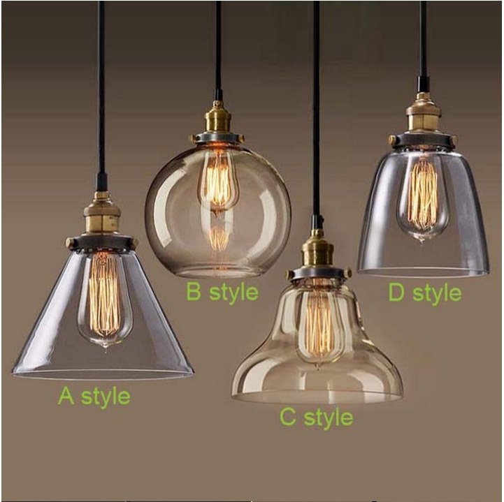 [B Style] Retro Vintage Pendant Lights Clear Glass for Decoration