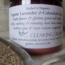Organic Lavender & Calendula CLEAR Facial Scrub DEEP CLEANSE - 4 ounce.