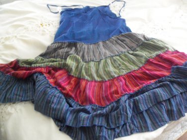 BOHO Patchwork Halter Maxi Dress- Beautiful NEW