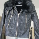 BEAUTIFUL FAUX Fur Leather Look Jacket  - Forever 21 Size NEW SMALL