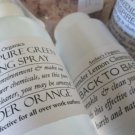Organic Lavender Orange Oil PURE GREEN Cleaning Spray.
