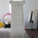 STRAPLESS TUBE TOP WHITE DRESS, LACE AND GLAMOUR.  SMALL