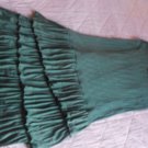 BOHO Green Ruffle Sleeveless V-Neck Dress Small