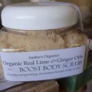 Organic LimePeel  & Ginger Oils "INVIGORATE" Body Scrub