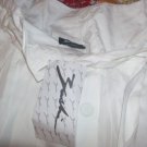 Gorgeous White Button-Front TIE Skirt Size Small NEW
