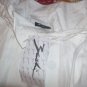 Gorgeous White Button-Front TIE Skirt Size Small NEW