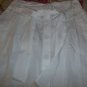 Gorgeous White Button-Front TIE Skirt Size Small NEW