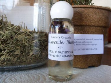 Organic Lavender Blue Infused Bathing Oil,  RENEWAL!
