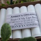 Organic " FRUIT OF MY LIPS" BALM - Soothing Shea Lip Balm HONEYCOMBED
