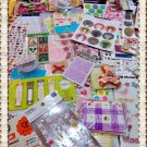 Lot 230 sheets ( 8,000 pcs. up ) New Scrapbooking supplies,  Scrapbook paper, 3D stickers, ribbon