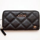 Joe's Jeans zip quilted Wallet clutch Black Gold New Nordstrom $57 leather
