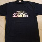 Black Switzerland travel Neon 80's punk short sleeve aries tee shirt vintage XL