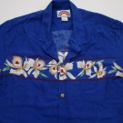 Paradise Found Magnum PI Hawaii 5-0 Aloha Hawaiian Rockabilly camp shirt  orchid