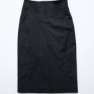 Karen Millen England Long Pencil A Line Skirt Black Wool Size 6 GORGEOUS $180
