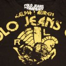 Men's Polo Jeans RALPH LAUREN T-Shirt Black L large tee pegasus bear VTG gold