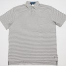 NEW Men's Ralph Lauren Polo Pony cotton SOFT Shirt White Gray Striped Large NWT