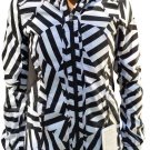 Lululemon SE LIMITED SEA WHEEZE chevron downtime Jacket Black White rare 6 New