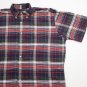 Men's RALPH LAUREN polo Button Down Shirt Navy Red green VTG Plaid tartan med m