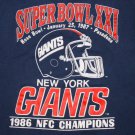 Men's TRUE Vintage NY Giants Super Bowl Champs T-Shirt Navy size Medium M 1987