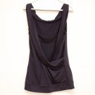 DVF Diane von Furstenberg Latoya dress Shirt Scoop cowl neck Navy top 6 blouse