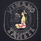 Men's Vtg Hinano Tahiti Hawaiian Beer Aloha Girl T-Shirt Navy Blue L Surf Hawaii
