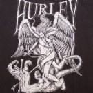 Men's HURLEY Angel vs Demon T-Shirt tee Black size XL mentholy surf dragon girl