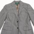 Women's Ralph Lauren POLO Two Button Suit Jacket Gray 4 GREEN LABEL $395