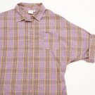 Women's RipCurl Shirt Purple Plaid size Medium New glitter sparkle surf skate m