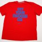 Men's Nike GET YOUR SWOOSH ON Logo T-Shirt Cotton Red sz XL Run Gym Workout