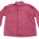 Vintage 80's Denim Esprit Button Down Shirt Red/Black Plaid size L jacket top