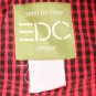 Vintage 80's Denim Esprit Button Down Shirt Red/Black Plaid size L jacket top