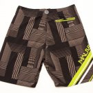 Men's Maui & Sons Board Shorts Black/Gray/Green size 36 surf swim GUC Hawaii