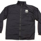Men's United States Olympics Committee Jacket Black size 2XL NWOT 5 rings zip