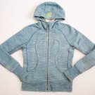 Lululemon WEE ARE FROM SPACE Scuba Hoodie Jacket Teal clarity yellow sz 6 RARE